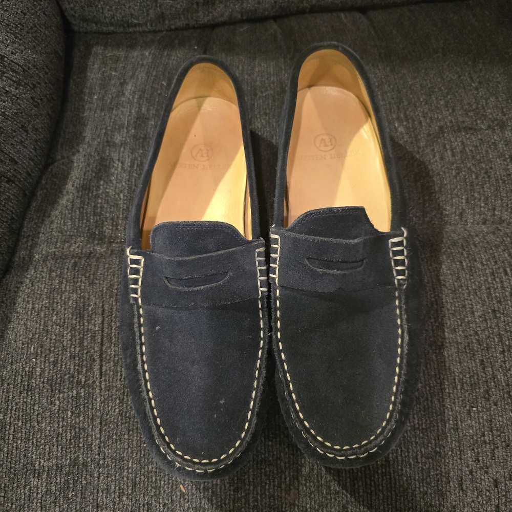 Austen Heller Men's Navy Suede Loafers Size 9